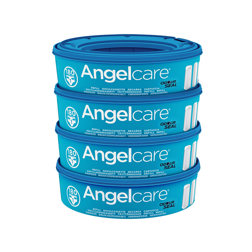 Angelcare compatible refill nappy bin cassette & liner from Wrapooh. 